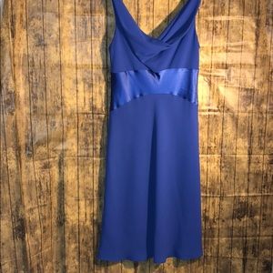 Royal Blue Jones New York Scoop Neck A-Line Midi